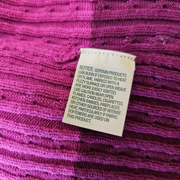 LL Bean Cardigan Sweater Womens Sz L Stripe Long Button Up Cable Knit Preppy - Picture 5 of 5